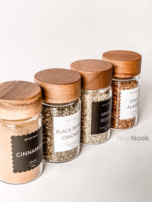Celeste Acacia Screw Cap Spice Jars (200mL) – Neat Nook PH